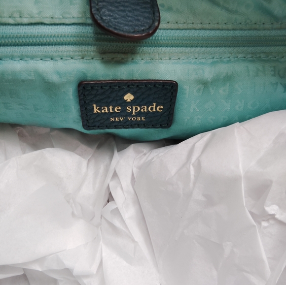 STUNNING! Kate Spade,Shoulder Bag/Crossbody.Beautiful Deep Teal Suede - Picture 5 of 10